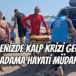 DENİZDE KALP KRİZİ GEÇİREN ADAMA HAYATİ MÜDAHALE!