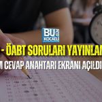 AGS - ÖABT SORULARI YAYINLANDI! ÖSYM CEVAP ANAHTARI EKRANI AÇILDI MI?