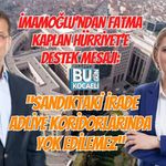 İMAMOĞLU’NDAN FATMA KAPLAN HÜRRİYET’E DESTEK MESAJI: “SANDIKTAKİ İRADE ADLİYE KORİDORLARINDA YOK EDİLEMEZ”