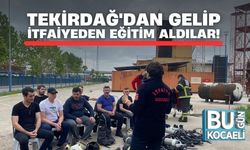Tekirdağ'dan gelip itfaiyeden eğitim aldılar