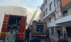 Çatı tadilatında çıkan yangın korkuttu