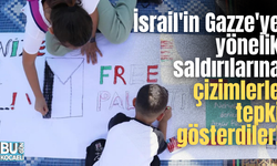 İsrail'in Gazze'ye yönelik saldırılarına çizimlerle tepki gösterdiler!