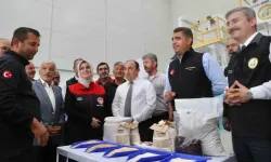 Saray mutfağı pirinci hasat edildi