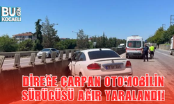 Direğe çarpan otomobilin sürücüsü ağır yaralandı!