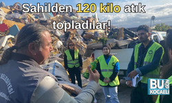 Sahilden 120 kilo atık topladılar!