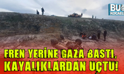 FREN YERİNE GAZA BASTI, KAYALIKLARDAN UÇTU! 