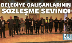 BELEDİYE ÇALIŞANLARININ SÖZLEŞME SEVİNCİ