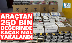 ARAÇTAN 250 BİN DEĞERİNDE KAÇAK MAL YAKALANDI
