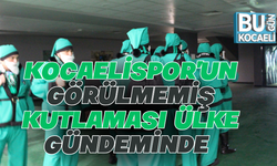 KOCAELİSPOR'UN GÖRÜLMEMİŞ KUTLAMASI ÜLKE GÜNDEMİNDE