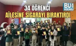 34 ÖĞRENCİ AİLESİNE SİGARAYI BIRAKTIRDI