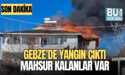 GEBZE'DE YANGIN ÇIKTI, MAHSUR KALANLAR VAR
