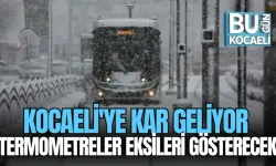 KOCAELİ'YE KAR GELİYOR, TERMOMETRELER EKSİLERİ GÖSTERECEK