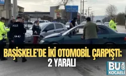 BAŞİSKELE'DE İKİ OTOMOBİL ÇARPIŞTI; 2 YARALI 