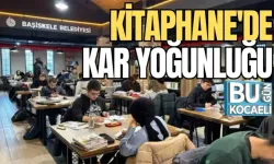 KİTAPHANE'DE KAR YOĞUNLUĞU 