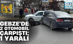 GEBZE'DE 2 OTOMOBİL ÇARPIŞTI; 1 YARALI