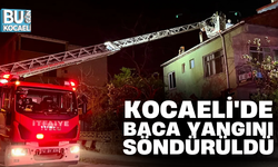KOCAELİ'DE BACA YANGINI SÖNDÜRÜLDÜ