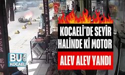 Kocaeli'de Seyir Halinde ki Motor Alev Alev Yandı