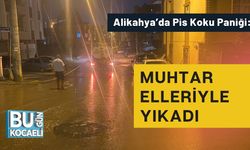 Alikahya’da Pis Koku Paniği: Muhtar Elleriyle Yıkadı