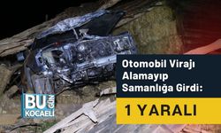 Otomobil Virajı Alamayıp Samanlığa Girdi: 1 Yaralı
