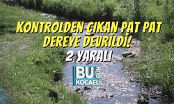 Kontrolden Çıkan Pat Pat Dereye Devrildi! 2 Yaralı
