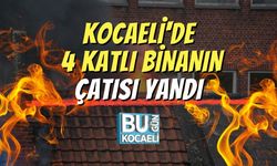 Kocaeli'de 4 Katlı Binanın Çatısı Yandı