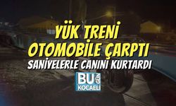 Yük Treni Otomobile Çarptı: Saniyelerle Canını Kurtardı