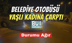 Belediye Otobüsü Yaşlı Kadına Çarptı, Durumu Ağır