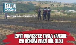 İzmit Akmeşe’de Tarla Yangını: 120 Dönüm Arazi Kül Oldu