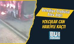Belediye Otobüsü Alev Aldı! Yolcular Can Havliyle Kaçtı