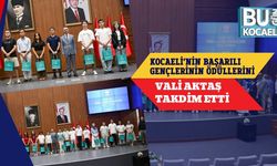Kocaeli’nin Başarılı Gençlerinin Ödüllerini Vali Aktaş Takdim Etti