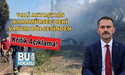 Vali Aktaş’tan Karamürsel’deki Yangın Bölgesinden Kritik Açıklama!