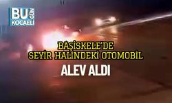 Başiskele’de Seyir Halindeki Otomobil Alev Aldı
