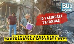 70 Yaşındaki Vatandaş Alevlere Karşı Kendi İmkanlarıyla Mücadele Etti