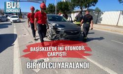 Başiskele'de İki Otomobil Çarpıştı: Bir Yolcu Yaralandı