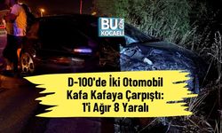 D-100'de İki Otomobil Kafa Kafaya Çarpıştı: 1'i Ağır 8 Yaralı