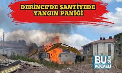 Derince’de Şantiyede Yangın Paniği