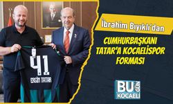 İbrahim Bıyıklı’dan Cumhurbaşkanı Tatar’a Kocaelispor Forması