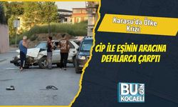 Karasu’da Öfke Krizi: Cip İle Eşinin Aracına Defalarca Çarptı