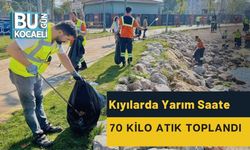 Kıyılarda Yarım Saate 70 Kilo Atık Toplandı