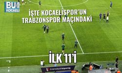 İşte Kocaelispor’un Trabzonspor Maçındaki İlk 11’i