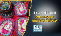 İlk Ders Zili Öncesi İzmit Perşembe Pazarı’nda Yoğunluk