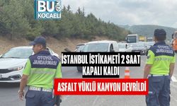 İstanbul İstikameti 2 Saat Kapalı Kaldı: Asfalt Yüklü Kamyon Devrildi