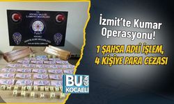 İzmit’te Kumar Operasyonu! 1 Şahsa Adli İşlem, 4 Kişiye Para Cezası