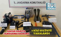 Kaçak Kazıya Jandarma Baskını! 3 Kişi Suçüstü Yakalandı