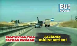 Kamyondan Yola Saçılan Kasalar Facianın Eşiğine Getirdi