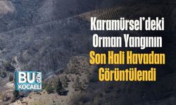 Karamürsel’deki Orman Yangının Son Hali Havadan Görüntülendi