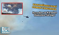 Karamürsel’deki Orman Yangınına Havadan ve Karadan Müdahale Sürüyor