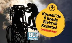 Kocaeli’de 8 İlçede Elektrik Kesintisi (29 Ağustos 2025)