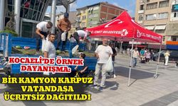 Kocaeli’de Örnek Dayanışma: Bir Kamyon Karpuz Vatandaşa Ücretsiz Dağıtıldı