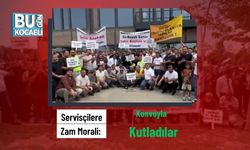 Servisçilere Zam Morali: Konvoyla Kutladılar